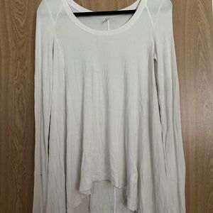 Free People Ivory Long Sleeve Tee